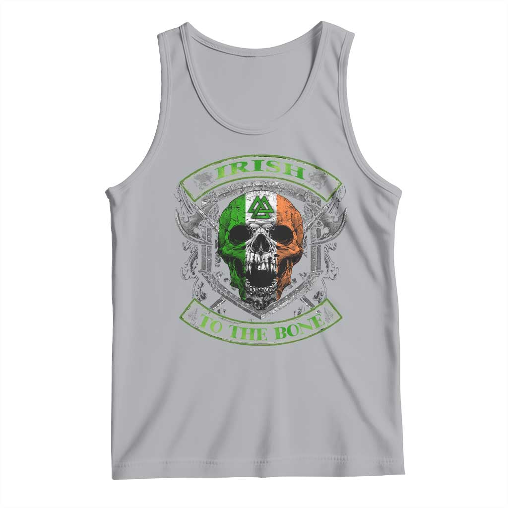 Irish Viking Tank Top Irish To The Bone Vintage Ireland Flag Skull