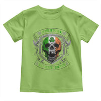 Irish Viking Toddler T Shirt Irish To The Bone Vintage Ireland Flag Skull