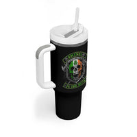Irish Viking Tumbler With Handle Irish To The Bone Vintage Ireland Flag Skull