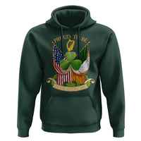 Proud To Be Irish American Hoodie Vintage Ireland USA Flag Shamrock Harp
