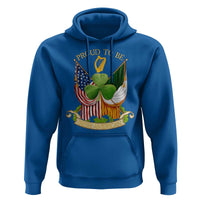 Proud To Be Irish American Hoodie Vintage Ireland USA Flag Shamrock Harp
