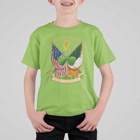 Proud To Be Irish American T Shirt For Kid Vintage Ireland USA Flag Shamrock Harp