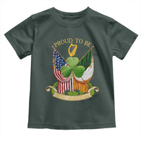 Proud To Be Irish American Toddler T Shirt Vintage Ireland USA Flag Shamrock Harp