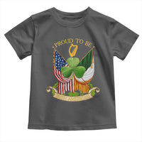 Proud To Be Irish American Toddler T Shirt Vintage Ireland USA Flag Shamrock Harp