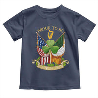Proud To Be Irish American Toddler T Shirt Vintage Ireland USA Flag Shamrock Harp