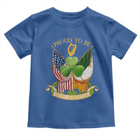 Proud To Be Irish American Toddler T Shirt Vintage Ireland USA Flag Shamrock Harp