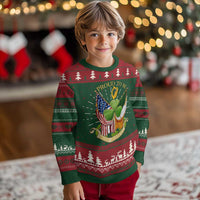 Proud To Be Irish American Knitted Sweatshirt Vintage Ireland USA Flag Shamrock Harp - Wonder Print Shop