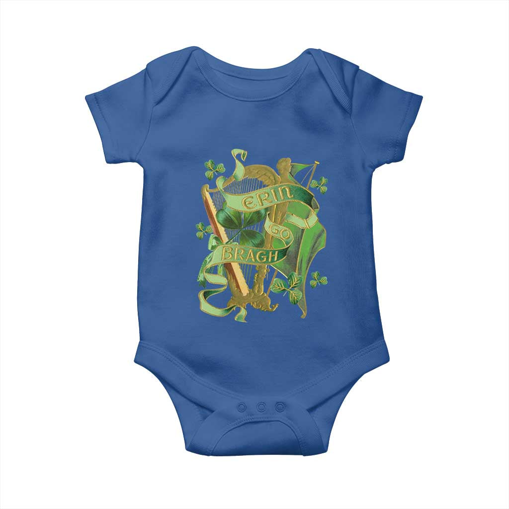 Irish Pride Baby Onesie Erin Go Bragh Harp Shamrock St Patrick's Day