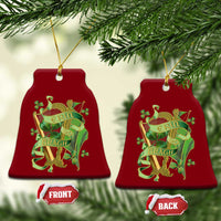 Irish Pride Ceramic Ornament Erin Go Bragh Harp Shamrock St Patrick's Day - Wonder Print Shop