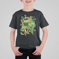 Irish Pride T Shirt For Kid Erin Go Bragh Harp Shamrock St Patrick's Day