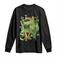 Irish Pride Long Sleeve Shirt Erin Go Bragh Harp Shamrock St Patrick's Day