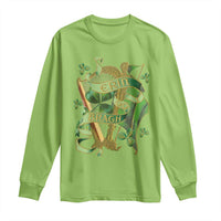 Irish Pride Long Sleeve Shirt Erin Go Bragh Harp Shamrock St Patrick's Day