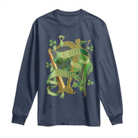 Irish Pride Long Sleeve Shirt Erin Go Bragh Harp Shamrock St Patrick's Day