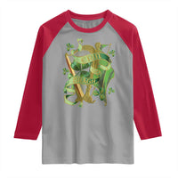 Irish Pride Raglan Shirt Erin Go Bragh Harp Shamrock St Patrick's Day