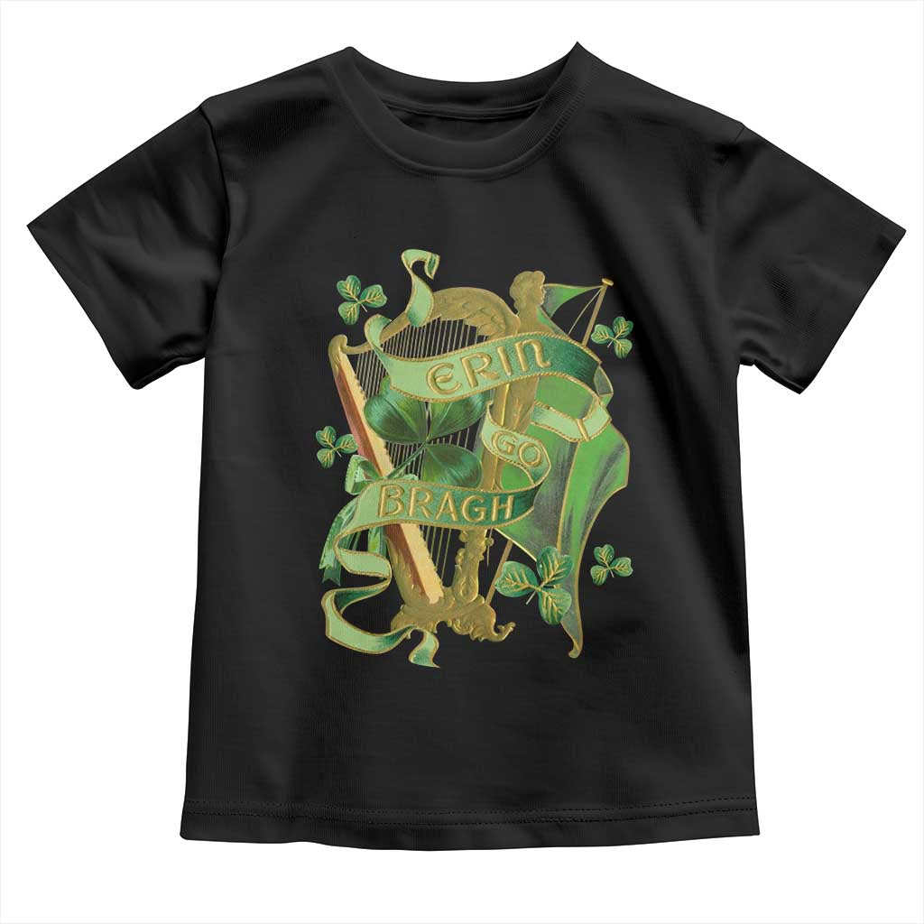 Irish Pride Toddler T Shirt Erin Go Bragh Harp Shamrock St Patrick's Day