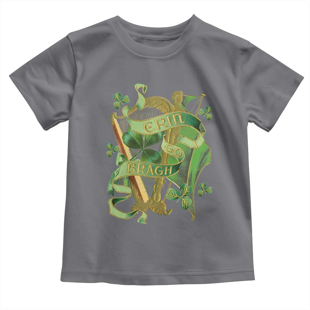 Irish Pride Toddler T Shirt Erin Go Bragh Harp Shamrock St Patrick's Day