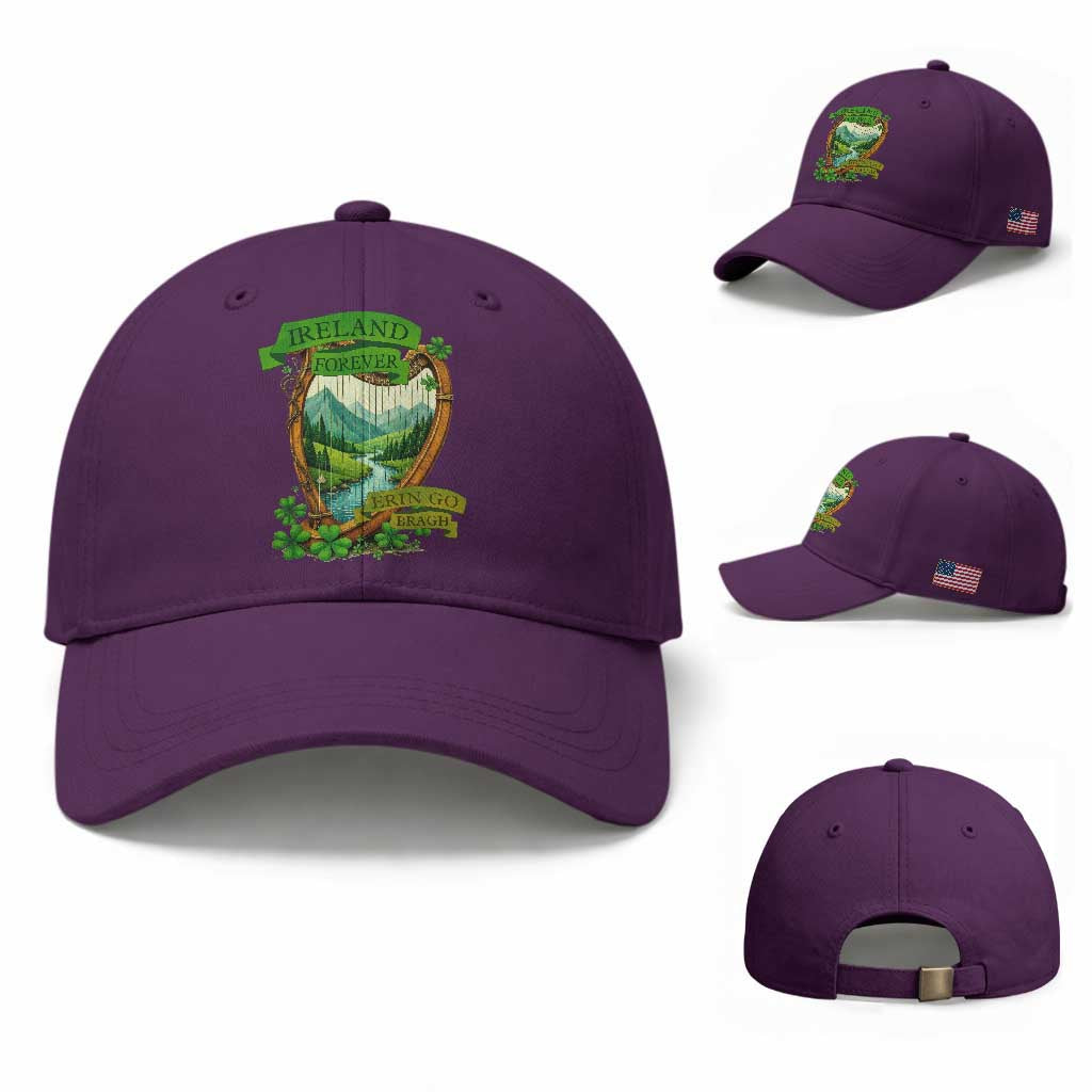 Irish Pride Baseball Cap Ireland Forever Erin Go Bragh Harp Shamrock