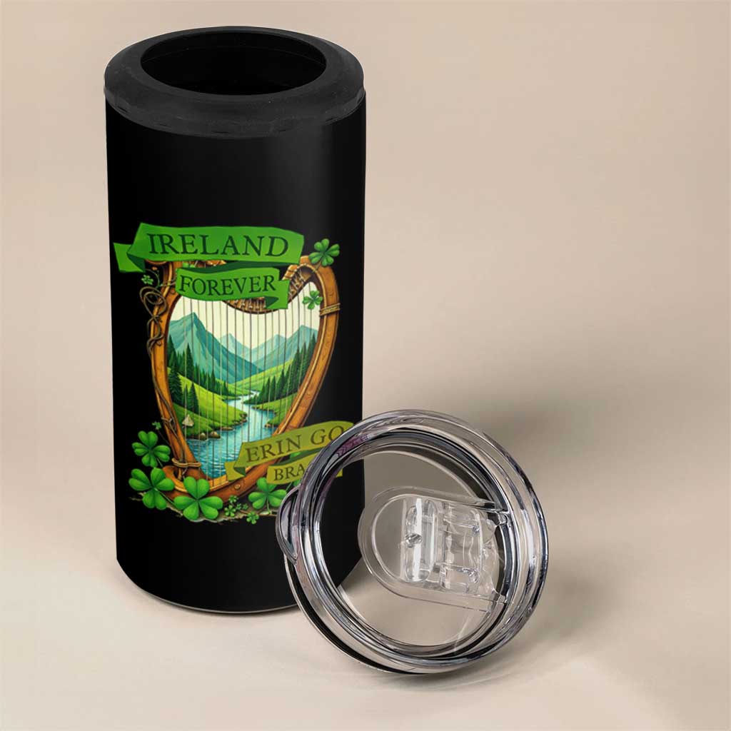Irish Pride 4 in 1 Can Cooler Tumbler Ireland Forever Erin Go Bragh Harp Shamrock