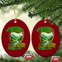 Irish Pride Ceramic Ornament Ireland Forever Erin Go Bragh Harp Shamrock - Wonder Print Shop