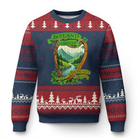 Irish Pride Ugly Christmas Sweater Ireland Forever Erin Go Bragh Harp Shamrock - Wonder Print Shop