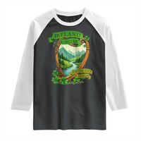 Irish Pride Raglan Shirt Ireland Forever Erin Go Bragh Harp Shamrock