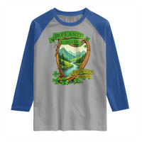 Irish Pride Raglan Shirt Ireland Forever Erin Go Bragh Harp Shamrock
