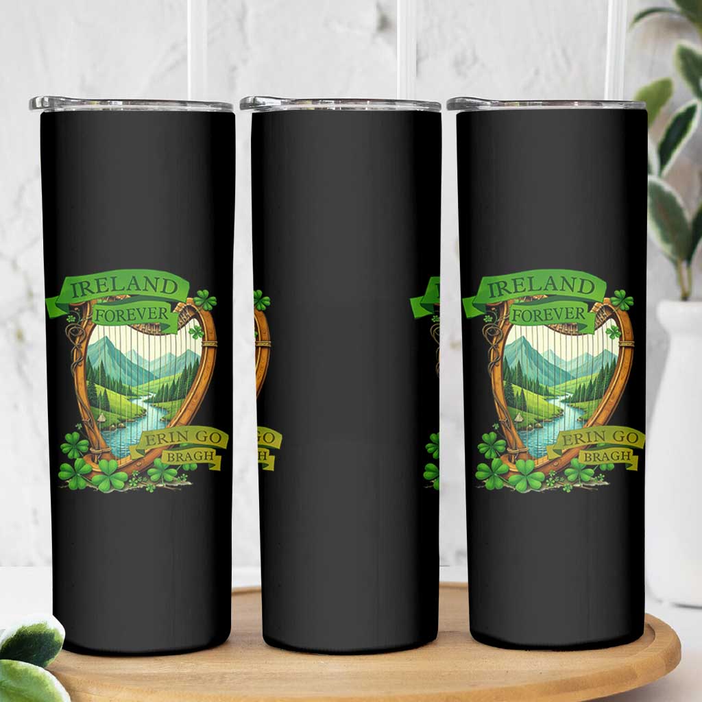 Irish Pride Skinny Tumbler Ireland Forever Erin Go Bragh Harp Shamrock