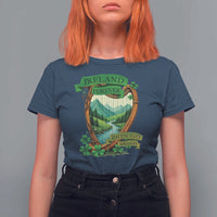 Irish Pride T Shirt For Women Ireland Forever Erin Go Bragh Harp Shamrock