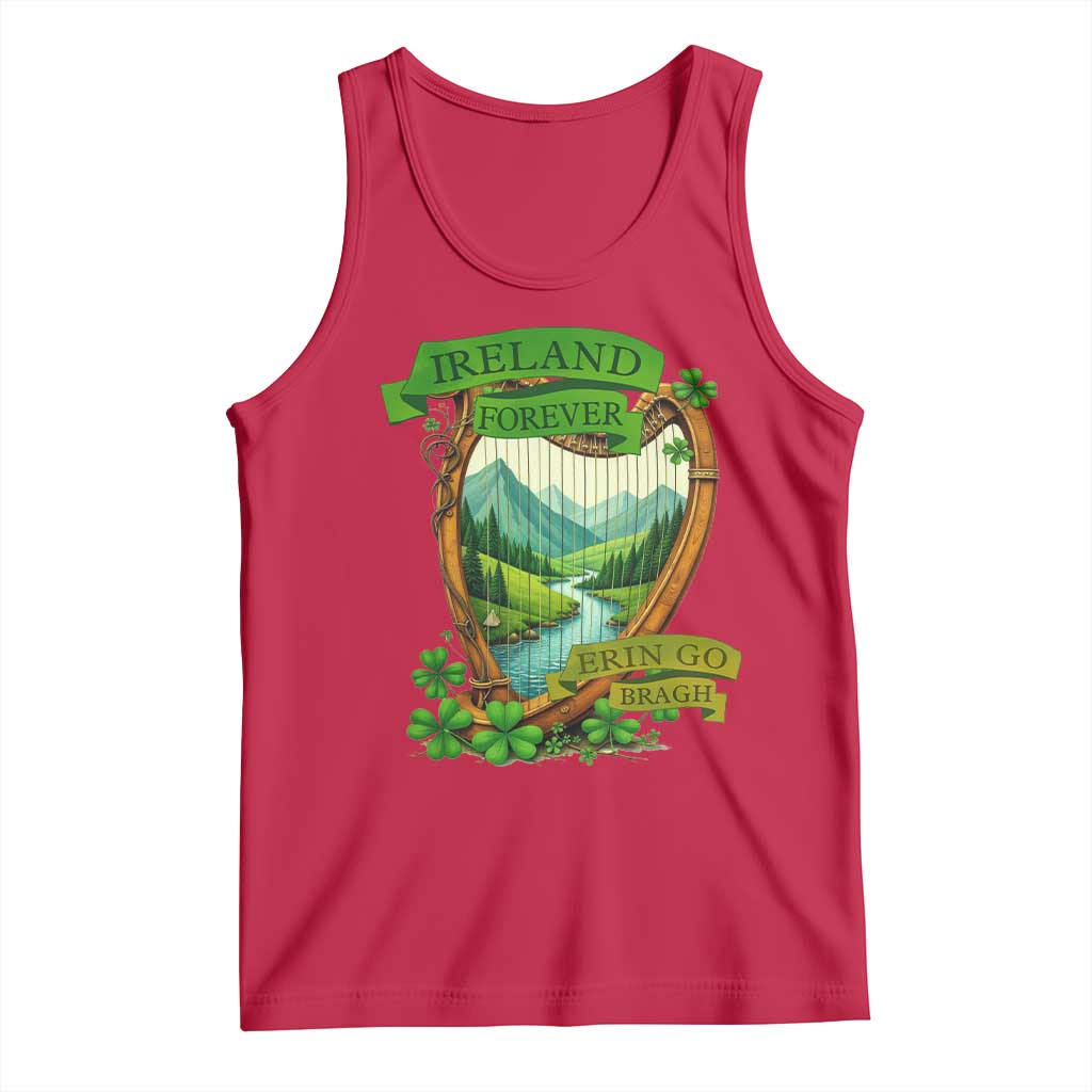 Irish Pride Tank Top Ireland Forever Erin Go Bragh Harp Shamrock