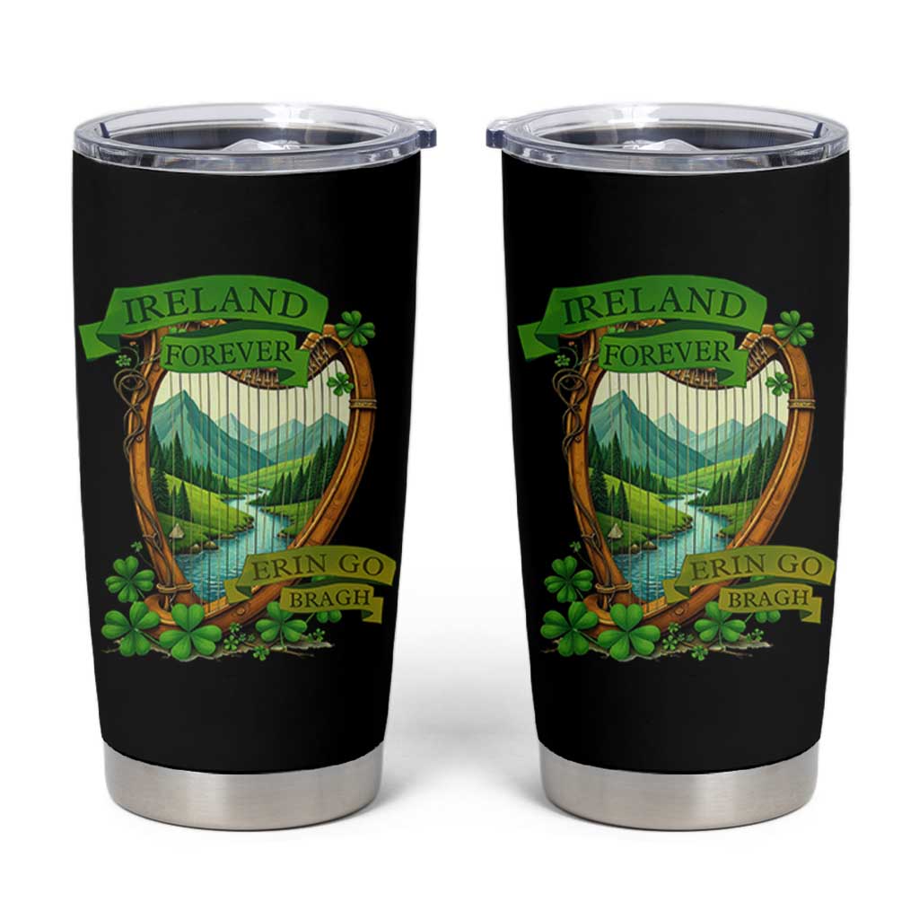 Irish Pride Tumbler Cup Ireland Forever Erin Go Bragh Harp Shamrock