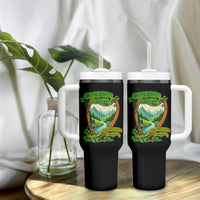 Irish Pride Tumbler With Handle Ireland Forever Erin Go Bragh Harp Shamrock