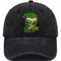 Irish Pride Washed Cotton Baseball Cap Ireland Forever Erin Go Bragh Harp Shamrock