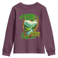 Irish Pride Youth Sweatshirt Ireland Forever Erin Go Bragh Harp Shamrock