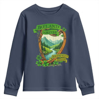 Irish Pride Youth Sweatshirt Ireland Forever Erin Go Bragh Harp Shamrock
