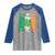 Funny St Patrick's Day Luckiest Rizzler Raglan Shirt Vintage Ireland Flag Shamrock