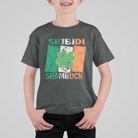 Funny St Patrick's Day Skibidi Shamrock T Shirt For Kid Vintage Ireland Flag Shamrock