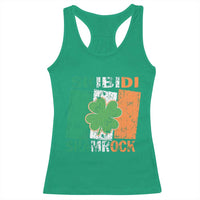 Funny St Patrick's Day Skibidi Shamrock Racerback Tank Top Vintage Ireland Flag Shamrock