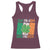 Funny St Patrick's Day Skibidi Shamrock Racerback Tank Top Vintage Ireland Flag Shamrock