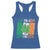 Funny St Patrick's Day Skibidi Shamrock Racerback Tank Top Vintage Ireland Flag Shamrock