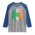 Funny St Patrick's Day Skibidi Shamrock Raglan Shirt Vintage Ireland Flag Shamrock