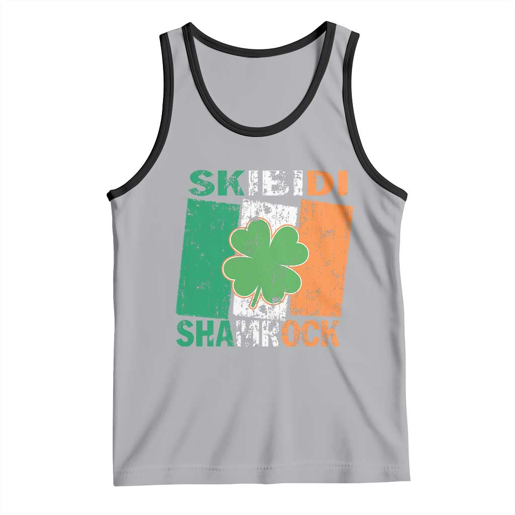 Funny St Patrick's Day Skibidi Shamrock Tank Top Vintage Ireland Flag Shamrock