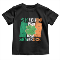 Funny St Patrick's Day Skibidi Shamrock Toddler T Shirt Vintage Ireland Flag Shamrock
