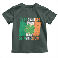 Funny St Patrick's Day Skibidi Shamrock Toddler T Shirt Vintage Ireland Flag Shamrock