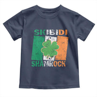 Funny St Patrick's Day Skibidi Shamrock Toddler T Shirt Vintage Ireland Flag Shamrock