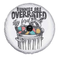 Funny Easter Day Racoon Spare Tire Cover Bunnies Are Overrated Stay Feral Eggs