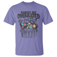 Funny Easter Day Racoon T Shirt Bunnies Are Overrated Stay Feral Eggs
