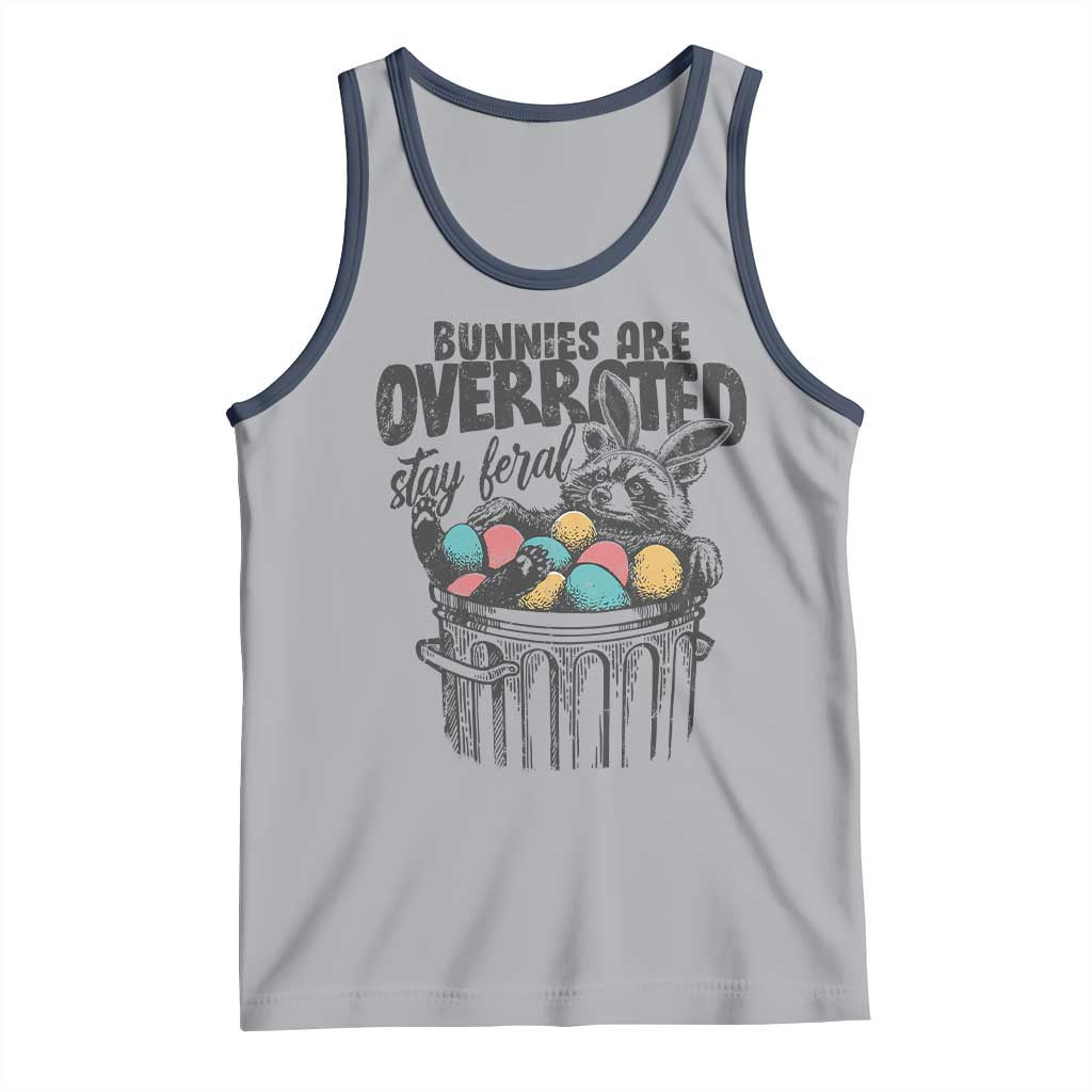 Funny Easter Day Racoon Tank Top Bunnies Are Overrated Stay Feral Eggs