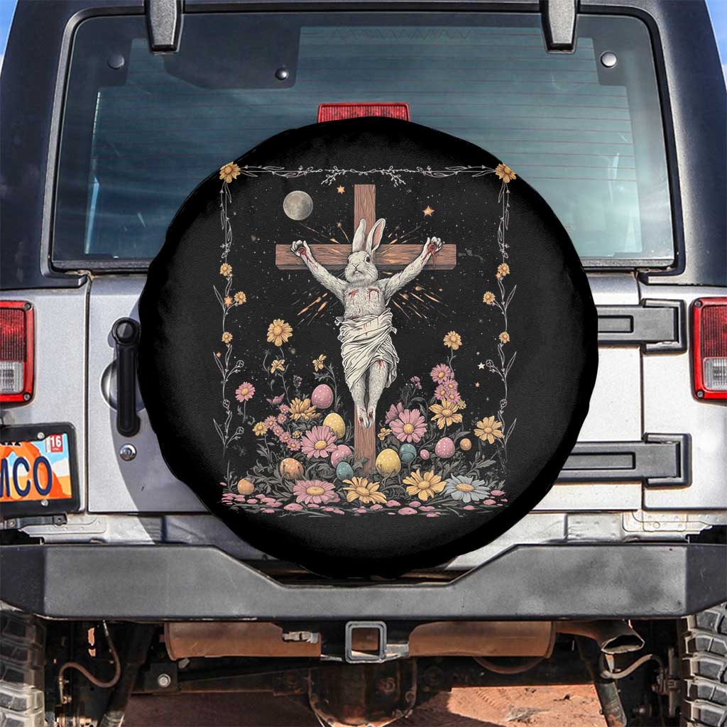 Christian Religious Easter Day Bunny Floral Christ Jesus Spare Tire Cover