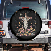 Christian Religious Easter Day Bunny Floral Christ Jesus Spare Tire Cover