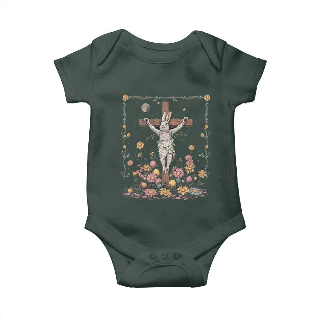 Christian Religious Easter Day Bunny Floral Christ Jesus Baby Onesie